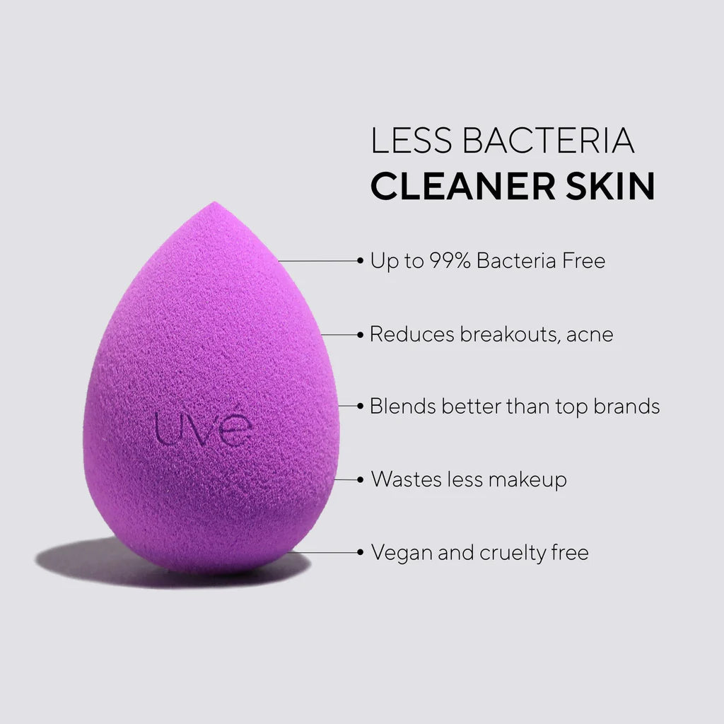 UVE Violet Antimicrobial Makeup Sponge