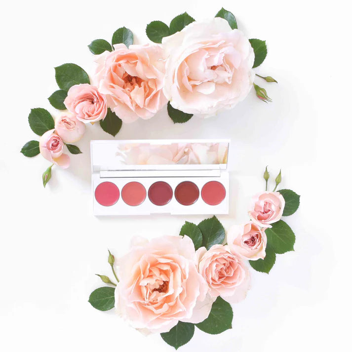 SERAPHINE BOTANICALS Rhubarb + Rose - Creamy Lip & Cheek Palette