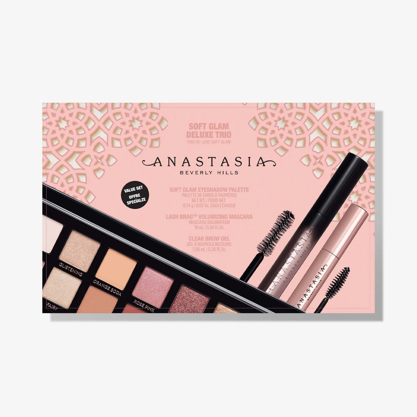 ANASTASIA BEVERLY HILLS Kit de Esenciales de Maquillaje Soft Glam Deluxe Trio Kit