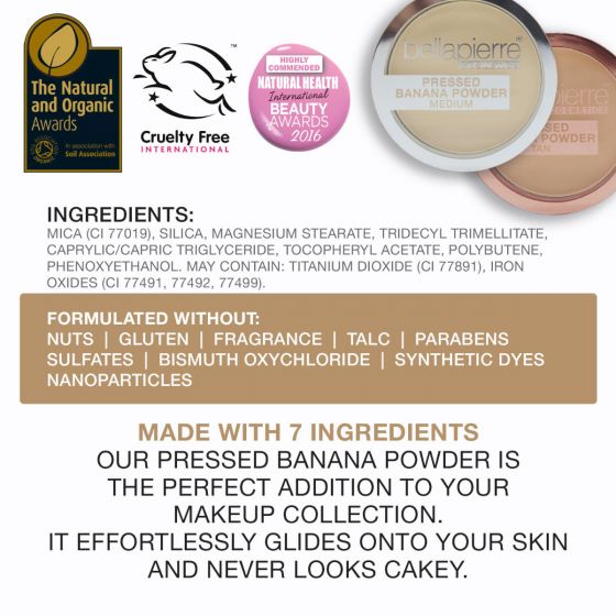 BELLAPIERRE Pressed Banana Setting Powder tono MEDIUM