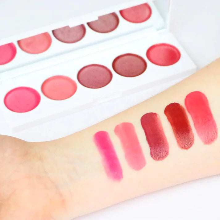 SERAPHINE BOTANICALS Rhubarb + Rose - Creamy Lip & Cheek Palette