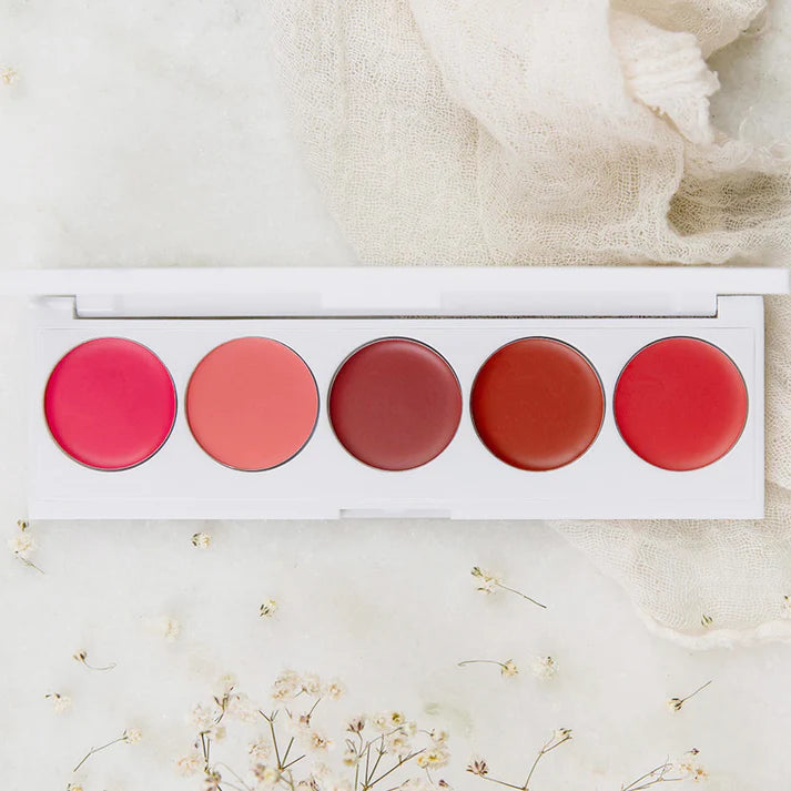 SERAPHINE BOTANICALS Rhubarb + Rose - Creamy Lip & Cheek Palette